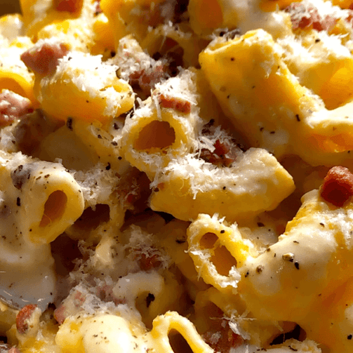 Pasta Evangelists Meal Carbonara of Dreams with Fresh Sedanini, Pancetta & Parmigiano Reggiano