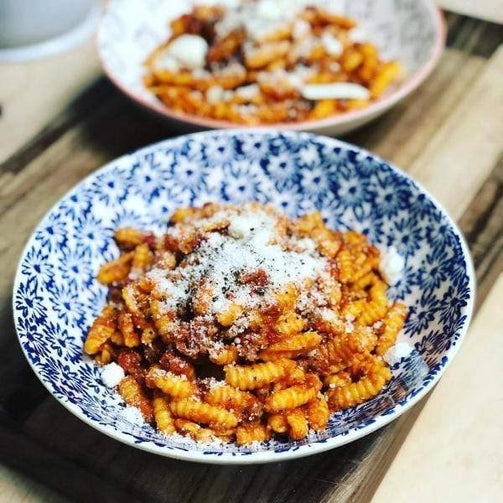 Pasta Evangelists Meal Malloreddus from Sardinia with Sausage Ragù & Pecorino Cream
