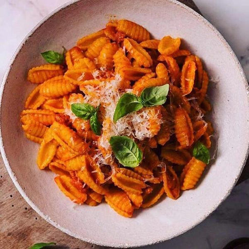Pasta Evangelists Meal Malloreddus from Sardinia with Sausage Ragù & Pecorino Cream