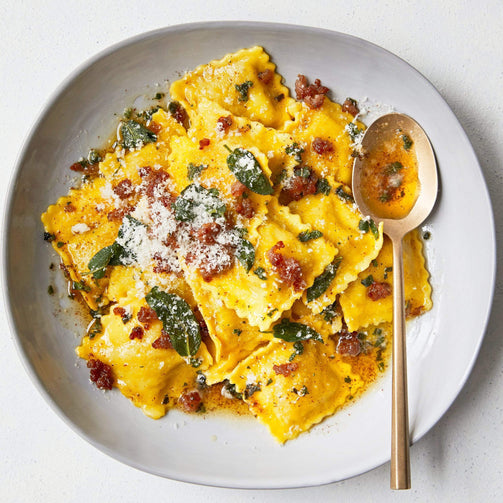 Pasta Evangelists Meal 'Nduja Sausage & Burrata Ravioli with a Sage Butter Sauce