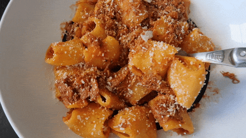 Pasta Evangelists Meal Paccheri with a Smoky BBQ Aubergine & Tomato Sauce (Vegan)