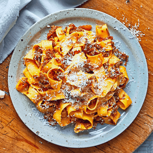 Pasta Evangelists Meal Pappardelle with Tuscany's Wild Boar Ragù