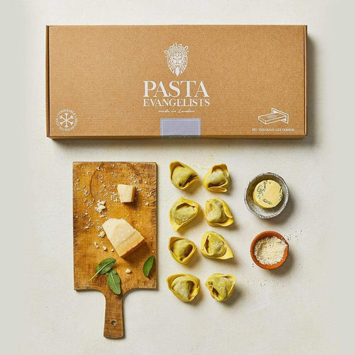 Pasta Evangelists Meal Spring Asparagus & Pecorino Tortelloni with Lemon & Garlic Butter