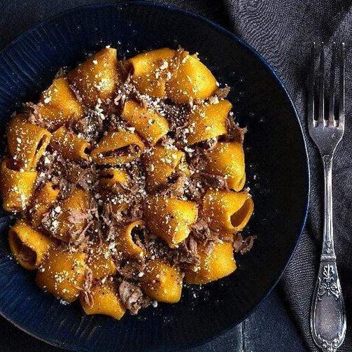 Pasta Evangelists Meal Spring Lamb Ragù with Fresh Paccheri Pasta & a Mint Crumb