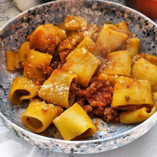 Pasta Evangelists Meal Spring Lamb Ragù with Fresh Paccheri Pasta & a Mint Crumb