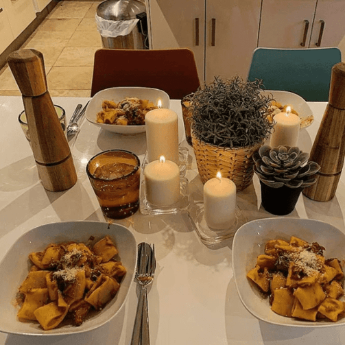 Pasta Evangelists Meal Spring Lamb Ragù with Fresh Paccheri Pasta & a Mint Crumb