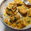 Pumpkin Tortelloni with Sage Butter, Rosemary Pangrattato & Vegetarian Italian Cheese (v.)