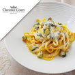 Pasta Evangelists Meal Clarence Court Courgette Carbonara with Fresh Bucatini (Vegetarian)
