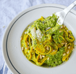 Pasta Evangelists Meal Tagliatelle with Fresh Basil Leaf Pesto & Pine Nuts (Gluten Free/Vegetarian)